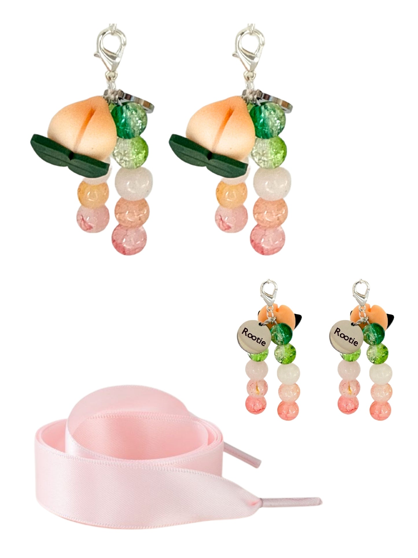 甜蜜香桃鞋帶吊飾套裝