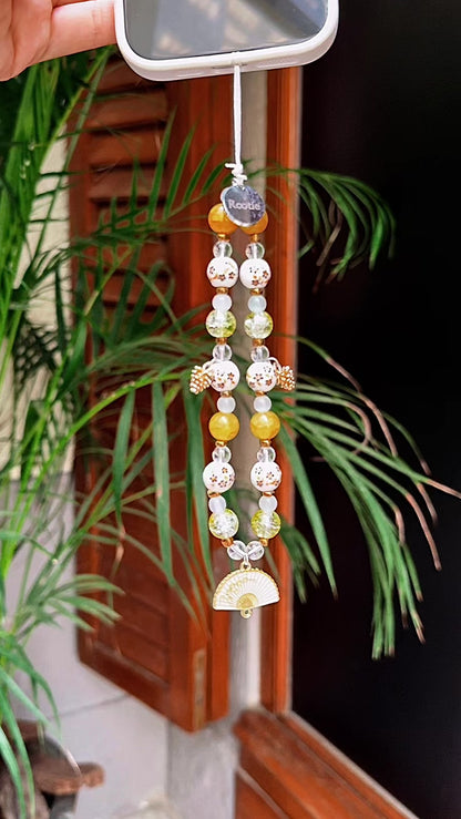 溫暖金色松果吊飾